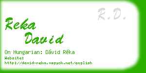 reka david business card