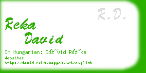 reka david business card